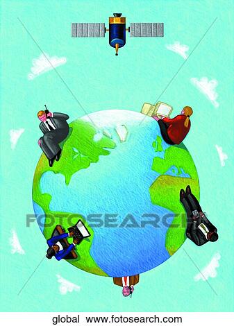 Drawing - Global. Fotosearch