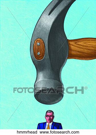 Hammerhead View Large Illustration Clip Art - Hammerhead. Fotosearch