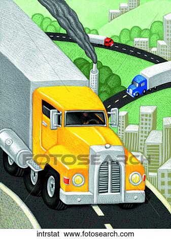 Interstate View Large Illustration Stock Illustration - Interstate. Fotosearch
