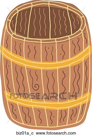 Barrel View Large Illustration Clipart - Barrel. Fotosearch