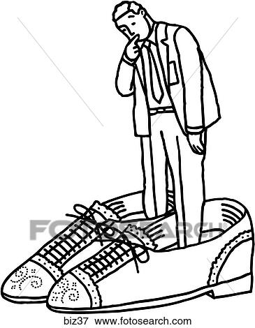 Big Shoes - B&W View Large Illustration Stock Illustration - Big Shoes - B&W. Fotosearch