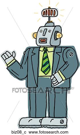 Clipart - Business Robot. Fotosearch