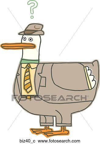 Duck at Work View Large Illustration Clipart - Duck at Work. Fotosearch