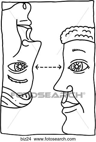 Eye to Eye - B&W View Large Illustration Stock Illustration - Eye to Eye - B&W. Fotosearch