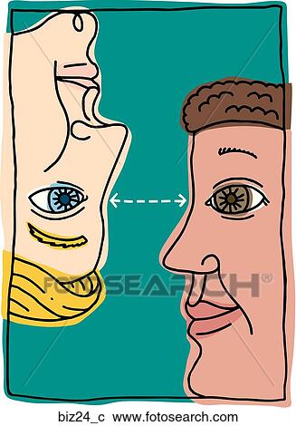 Clipart - Eye to Eye. Fotosearch