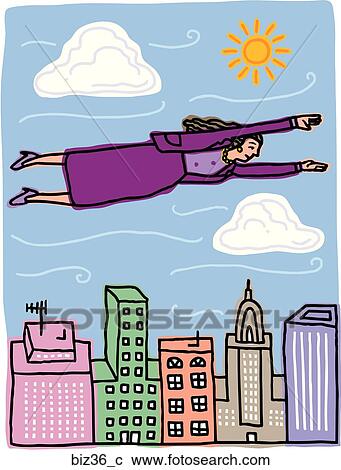 Flying High View Large Illustration Clipart - Flying High. Fotosearch