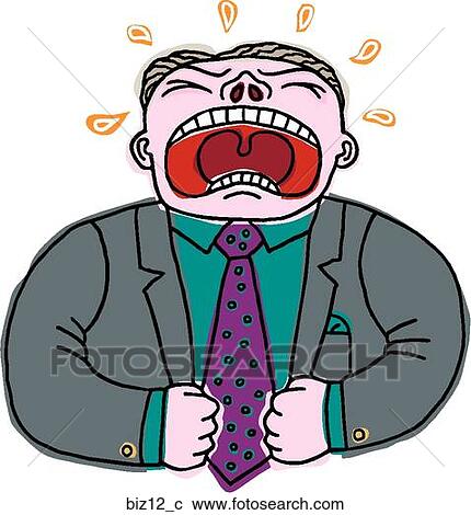 Clipart - Frustrated Employee. Fotosearch