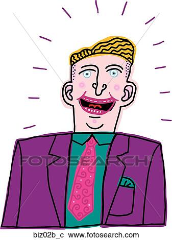 Happy Man View Large Illustration Clipart - Happy Man. Fotosearch