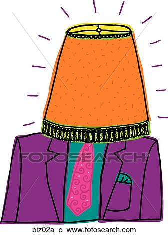 Lampshade Man View Large Illustration Clipart - Lampshade Man. Fotosearch
