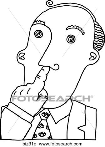 Clip Art - Mr Stress 5 - B&W. Fotosearch