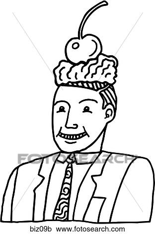 Perfect Employee - B&W View Large Illustration Clipart - Perfect Employee - B&W. Fotosearch
