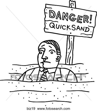 Quicksand! - B&W View Large Illustration Stock Illustration - Quicksand! - B&W. Fotosearch