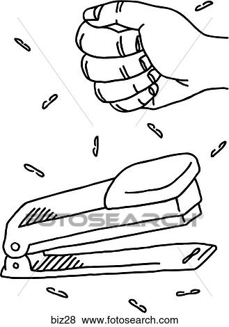 Stock Illustration - Stapling - B&W. Fotosearch