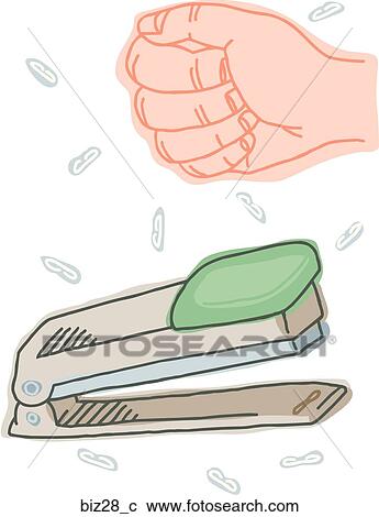 Stapling View Large Illustration Clipart - Stapling. Fotosearch
