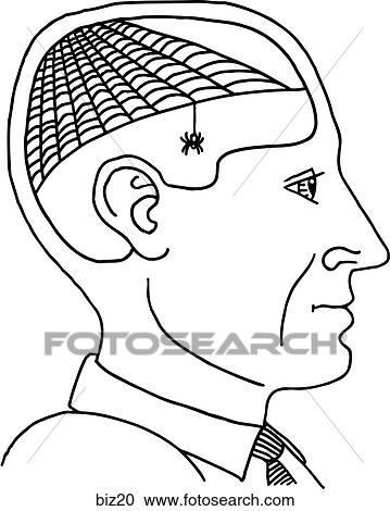 Clipart - Under Challenged - B&W. Fotosearch