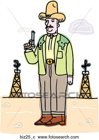 Wild West View Large Illustration Clipart - Wild West. Fotosearch