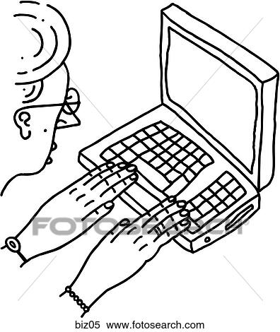 Stock Illustration - Word Processing - B&W. Fotosearch