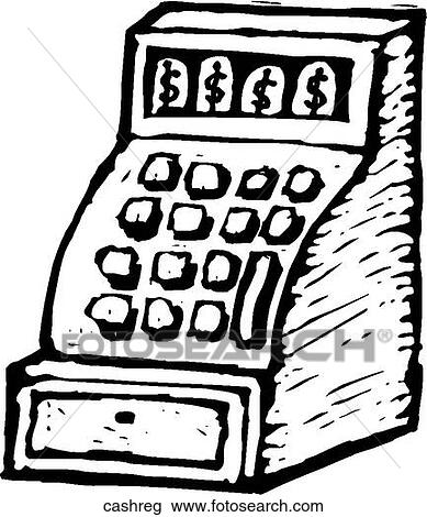 キャッシュ レジスター クリップアート 切り張り イラスト 絵画 集 Cashreg Fotosearch