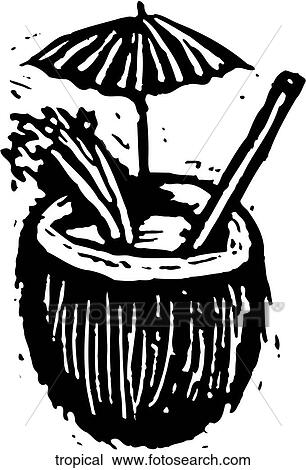 熱帯 飲み物 クリップアート 切り張り イラスト 絵画 集 Tropical Fotosearch