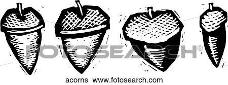 Acorns View Large Clip Art Graphic Clip Art - Acorns. Fotosearch