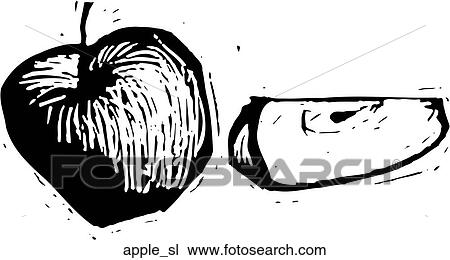 Clipart - Apple/Slice. Fotosearch