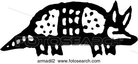 Armadillo 2 View Large Clip Art Graphic Clipart - Armadillo 2. Fotosearch