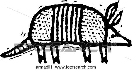 Armadillo View Large Clip Art Graphic Clipart - Armadillo. Fotosearch