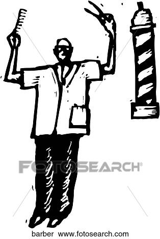 Barber View Large Clip Art Graphic Clipart - Barber. Fotosearch