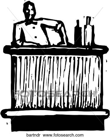 Clipart - Bartender. Fotosearch