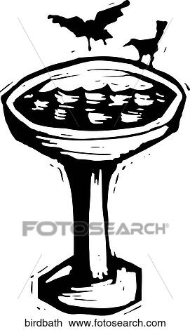 Bird Bath Clipart | birdbath | Fotosearch