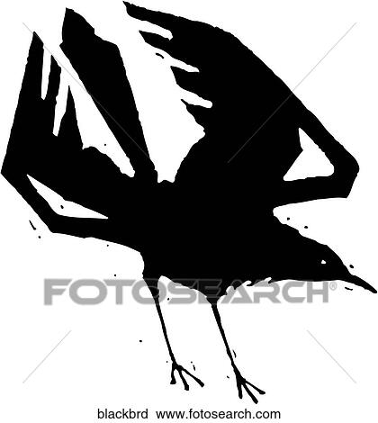 Blackbird View Large Clip Art Graphic Clipart - Blackbird. Fotosearch