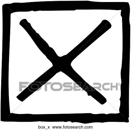 Box w/X View Large Clip Art Graphic Clip Art - Box w/X. Fotosearch