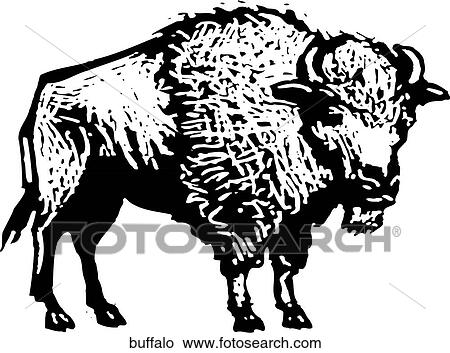 Buffalo View Large Clip Art Graphic Clipart - Buffalo. Fotosearch
