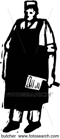 Clipart - Butcher. Fotosearch