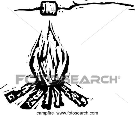 Camp Fire View Large Clip Art Graphic Clipart - Camp Fire. Fotosearch