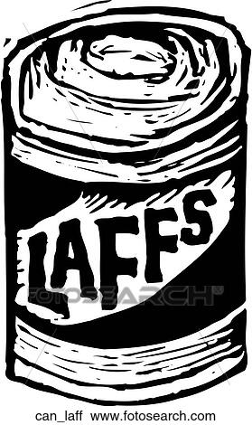 Clipart - Can o'Laughs. Fotosearch