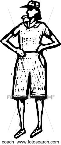 Coach View Large Clip Art Graphic Clipart - Coach. Fotosearch