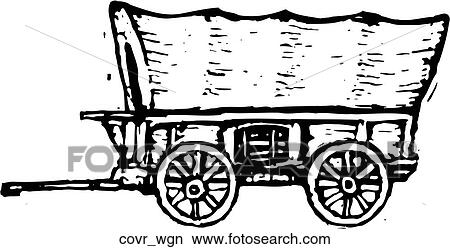 Clipart - Covered Wagon. Fotosearch