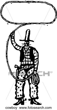 Cowboy View Large Clip Art Graphic Clip Art - Cowboy. Fotosearch