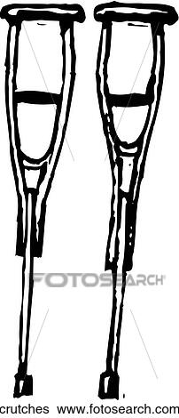Crutches View Large Clip Art Graphic Clip Art - Crutches. Fotosearch
