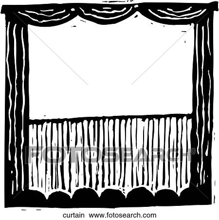 Curtain Time View Large Clip Art Graphic Clipart - Curtain Time. Fotosearch