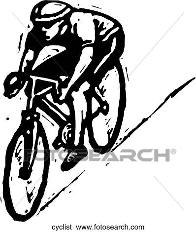 Cyclist View Large Clip Art Graphic Clip Art - Cyclist. Fotosearch