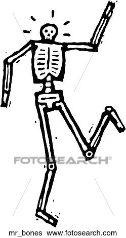 Clip Art - Dancing Skeleton. Fotosearch