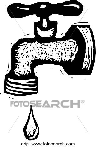 Clipart - Dripping Faucet. Fotosearch