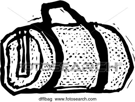 Duffel Bag View Large Clip Art Graphic Clipart - Duffel Bag. Fotosearch