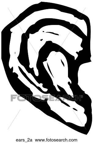 Ears 2a View Large Clip Art Graphic Clipart - Ears 2a. Fotosearch