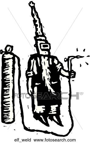 Clipart - Elf Welding. Fotosearch