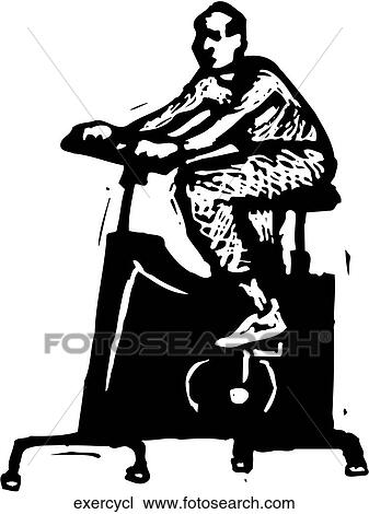 Clipart - Exercycle. Fotosearch