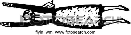 Clipart - Flying Woman. Fotosearch