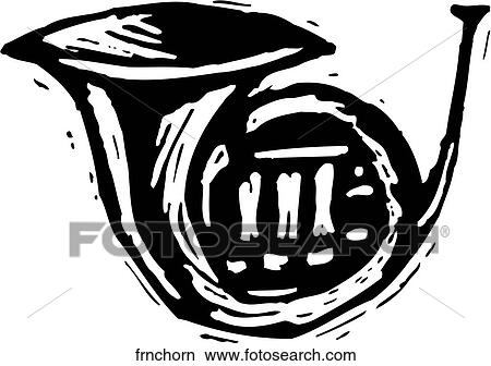 French Horn View Large Clip Art Graphic Clipart - French Horn. Fotosearch